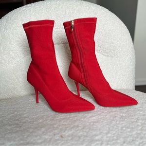Vivianly stretch sock bootie brilliant red